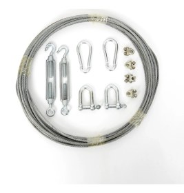 Resim Ege Arge Genel Amaçlı Çelik Halat Seti 5 mm x 20 m 11'li 