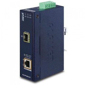 Resim Industrial 1-Port 100/1000X SFP to 1-Port 10/100/1000T 802.3bt Po 
