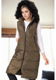 Resim Z9741 Dewberry Bayan Yelek-haki Haki 