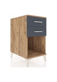 Resim Kronos Komodin 2 Çekmeceli 44x59x80 Çam-antrasit Çam 