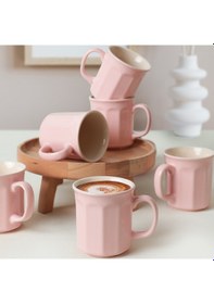 Resim Keramika Açık Pembe/krem Herakles Kupa 9 Cm 6 Adet 550/030 