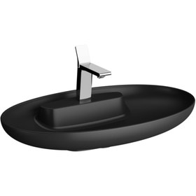 Resim VitrA Memoria 5881b483-0563 Oval Çanak Lavabo, Clean, 75 Cm, Mat Siyah 