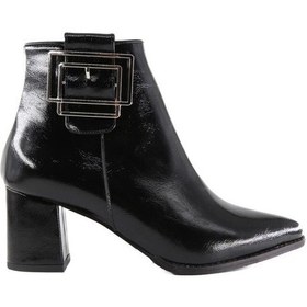 Resim Miss Park Moda 09 K1754 Siyah Rugan Kadın Bot Siyah Rugan 