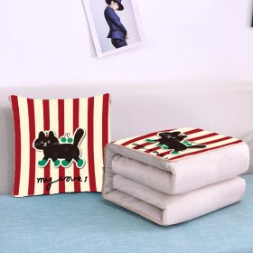 Resim Zhuque Üzerinde Logo Baskılı Ikisi Bir Arada Yastık Yorganı, Çok Fonksiyonlu Araba Kanepe Yastığı Yorganı (Yurt Dışından) 