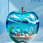 Resim 1 adet 2D Düz Ekmek Okyanus Duvar Sticker - Modern Fantezi Sualtı Sahnesi, Koral Kireçleri, Balıklar ve Dalgalı PVC Yapıştırıcı Sticker, Banyo, Oturma Odası, Sevgililer Günü, Paskalya, Noel Dekoru, Banyo Duvar Dekoru | Fantezi Okyanus Teması | PVC Sticker, Okyanus Temalı Dekor 