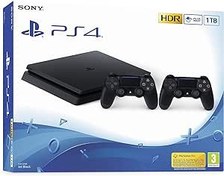 Resim Sony Playstation 4 1TB Slim Oyun Konsolu ve DualShock v2 Controller 