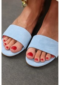 Resim Bebe Mavi Mini Topuklu Terlik 24471 Bebe Mavi 