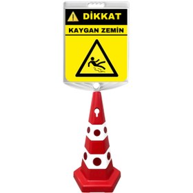 Resim Hayat Trafik Kaygan Zemin Çift Taraf Baskı Kırmızı Ultra Kedi Gözlü Ağırlıklı Koni Seti Trafik Dubası 