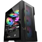 Resim 1st Player Trılobıte T3 Siyah 600W 80+ Argb 4X12CM Fan Temperli Cam Mesh USB 3.0 M-Atx Kasa 