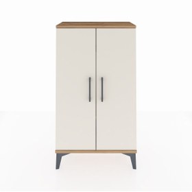 Resim Arges Komodin 2 Raflı 2 Kapaklı 60x30x106 - Çam / Aytaşı 