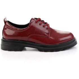 Resim Bambi Bordo Kadın Oxford Ayakkabı K01823060798 