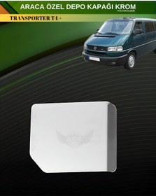 Resim Volkswagen Transporter T4 Araca Özel Krom Depo Kapağı Paslanmaz Çelik 