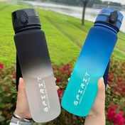 Resim Gradyan Spor Su Şişesi - 26oz (750ml) veya 10.5oz (300ml) Taşınabilir, Sızdırmaz & Bulaşık Makinesinde Yıkanabilir, Açık Hava Etkinlikleri İçin 