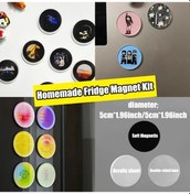 Resim Topnotch 15 Adet Dıy El Yapımı Akrilik Buzdolabı Mıknatısları Yuvarlak 5x5 Cm 1.96x1.96 İnç Fotoğraf Çerçevesi Malzeme Kiti 