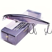 Resim 1 adet 11cm/13g Yapay Balıkçılık Swimbait, Batan Minnow Yem, Bass Pike Carp için Üç Treble Hooks ile Plastik Yem, Balıkçılık Takımı 
