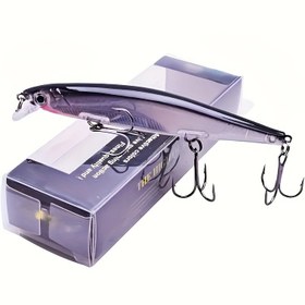 Resim 1 adet 11cm/13g Yapay Balıkçılık Swimbait, Batan Minnow Yem, Bass Pike Carp için Üç Treble Hooks ile Plastik Yem, Balıkçılık Takımı 