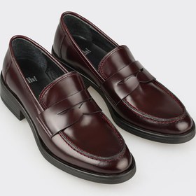 Resim Elle Shoes Bordo Deri Kadın Günlük Ayakkabı 