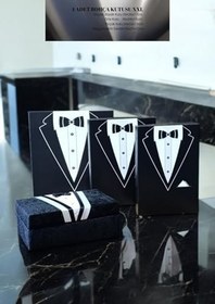 Resim Hızlı Çeyiz Damat Bohça Çeyiz Kutu Seti, 3'lü Ahşap Sandıklı, Beyaz, 38x36x15cm/34x27x13cm/31x22x12cm 