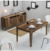 Resim Milan Yemek Odası Takımı - Ceviz / Ceviz 