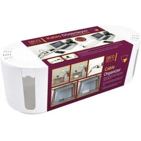 Resim Lidyahan Store Kablo Düzenleyici, Priz Koruyucu, Çoklu Priz Koruyucu Kutu Organizer (Beyaz) 