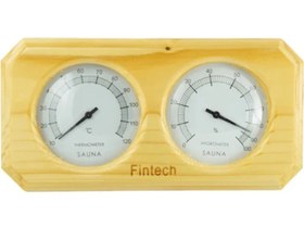 Resim Fintech FINTECH Sauna Ahşap Termometre ve Higrometre Kombine-ToptancıyızBiz 