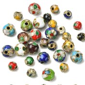 Resim 15 Adet 6mm/8m El Yapımı Cloisonne Boncuklar Rastgele Karışık Renkler Vintage Bakır Yuvarlak DIY İplik Bilezlik Kolye Küpe yaparak, boncuğu projeleri için uygun el çalışması, şık şekilde bitmiş birinci sınif parlak, önceki sanat eserleri örneklemesi 