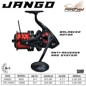 Resim Portfish Jango 8000 Fd Jig Olta Makinası 8+1 Bb 