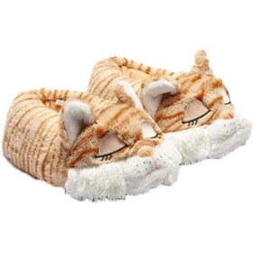 Resim Twigy Yy0313 Tw Pompik Bej Hayvan Figürlü Kadın Panduf 