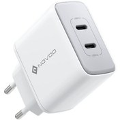 Resim Novoo GaN 35W 2 Portlu USB-C PD Hızlı Şarj Cihazı Beyaz 