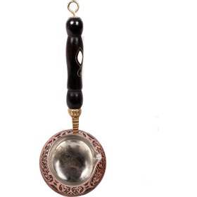 Resim 2 Kişilik Gaziantep Bakır El Ağır İşlemeli Sedef Kulplu 2 Kişilik Türk Kahve Cezvesi Kalay Kaplama 