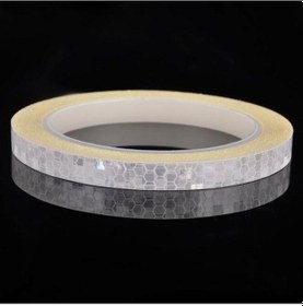 Resim Beyaz 8 M X 1 Cm Yansıtıcı Etiket Bant Araba Kamyon Vücut Dıy Kendinden Yapışkanlı Çıkartma Şerit 