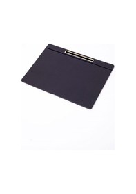 Resim Turgut Office Deri Kapaklı Masa Sümeni Düz Siyah Gold Detaylı 50 x 35 CM 