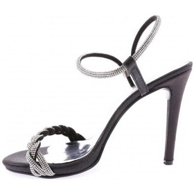 Resim Dgn 533 23y Kadin Silver Taşli Burgu Bantli Abiye Ayakkabi 533-2183-R1534 Siyah 