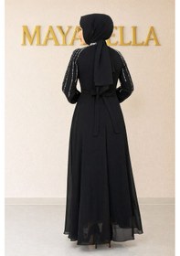 Resim Mayabella İşlemeli Abiye-20251311-mb3 Siyah 
