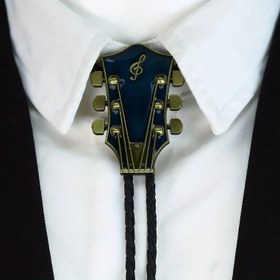 Resim 1 adet Batı Kovboy Stili Bolo Kravatı, Country Gitar Bolo Kravatı, Kazak Zincir Aksesuarları 