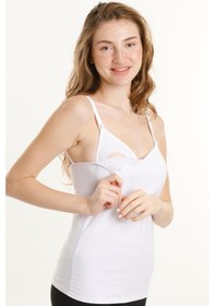 Resim Parlingerie Hamile Emzirme Atleti Kaplı Beyaz 