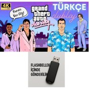 Resim Tigdes GTA Vice City Türkçe Dublaj PC Oyunu | 4K Yenilenmiş | Kuruluma Hazır Flash Bellek | Windows 