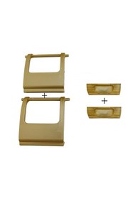 Resim Motek Gold Çamaşır Sepeti Yedek Parça Seti 40lt 80lt Uyumlu 2ad Golt Buton+2ad Golt Yan Klips Altın 