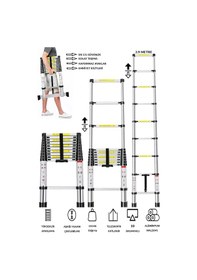 Resim Alüminyum Katlanır Merdiven 2.9 Metre 10 Basamak 