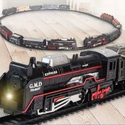 Resim Kırmızı Araba Elektrikli Tren Klasik Yolcu Aracı Gençlerin Oyuncakları - 3 Metre Simüle Edilmiş Hat, Simüle Edilmiş Tren Aydınlatması, Aile Etkileşimi, Noel Hediyesi, Doğum Günü Hediyesi, Yaşlar 3+ Yıl 