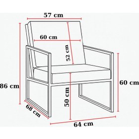 Resim Azra Mobilya İskandinav Deri Berjer Beyaz Metal Ayaklı Modern Tekli Koltuk - Kırmızı Kırmızı 