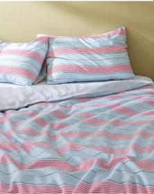 Resim Madame Coco Marc King Size Pamuklu Baskılı Nevresim Takımı - Mavi/kırmızı 8684427187654 MAVI 