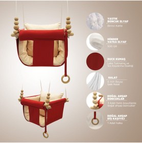 Resim Sallansana Kırmızı Krem Kombin Dream Swing Salıncak 