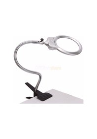 Resim Led Işıklı Mandallı Büyüteç 130 Mm Işıklı Masa Lambası Pilli 