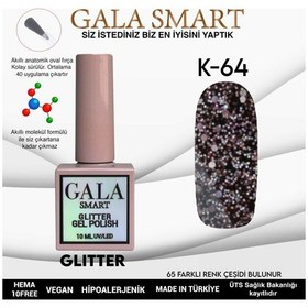 Resim Gala Smart Glitter Kalıcı Oje 10 ML K64 