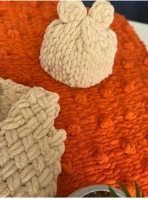 Resim ÖRGÜCÜ DESİGN Puffy Bebek Yelek Bere Takım Unisex 