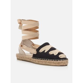 Resim Su Espadril Marya Siyah Kadın Espadril Sandalet 