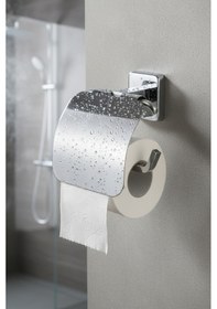 Resim Tema Lüx Kare Plus Kapaklı Tuvalet Kağıtlığı Paslanmaz Ss 304 Krom Kaplama Banyo Wc Kağıtlık Krom 