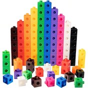 Resim 50/100 adet Renkli Küpler Yapım Blokları Seti, Eğitici Matematik Öğrenme Yardımcısı, Bağlantılı Küp İnşaat Oyuncakları, Dayanıklı PP Malzeme, Çocuklar İçin, 3-6 Yaş Aralığı Çocuklar İçin 