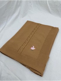 Resim belpa Kuğu Concept Triko Bebek Battaniyesi %100 Pamuklu,Saç Örgü Detaylı,Kız Bebek Erkek Bebek Battaniyesi,Kalın Triko Bebek Battaniyesi 